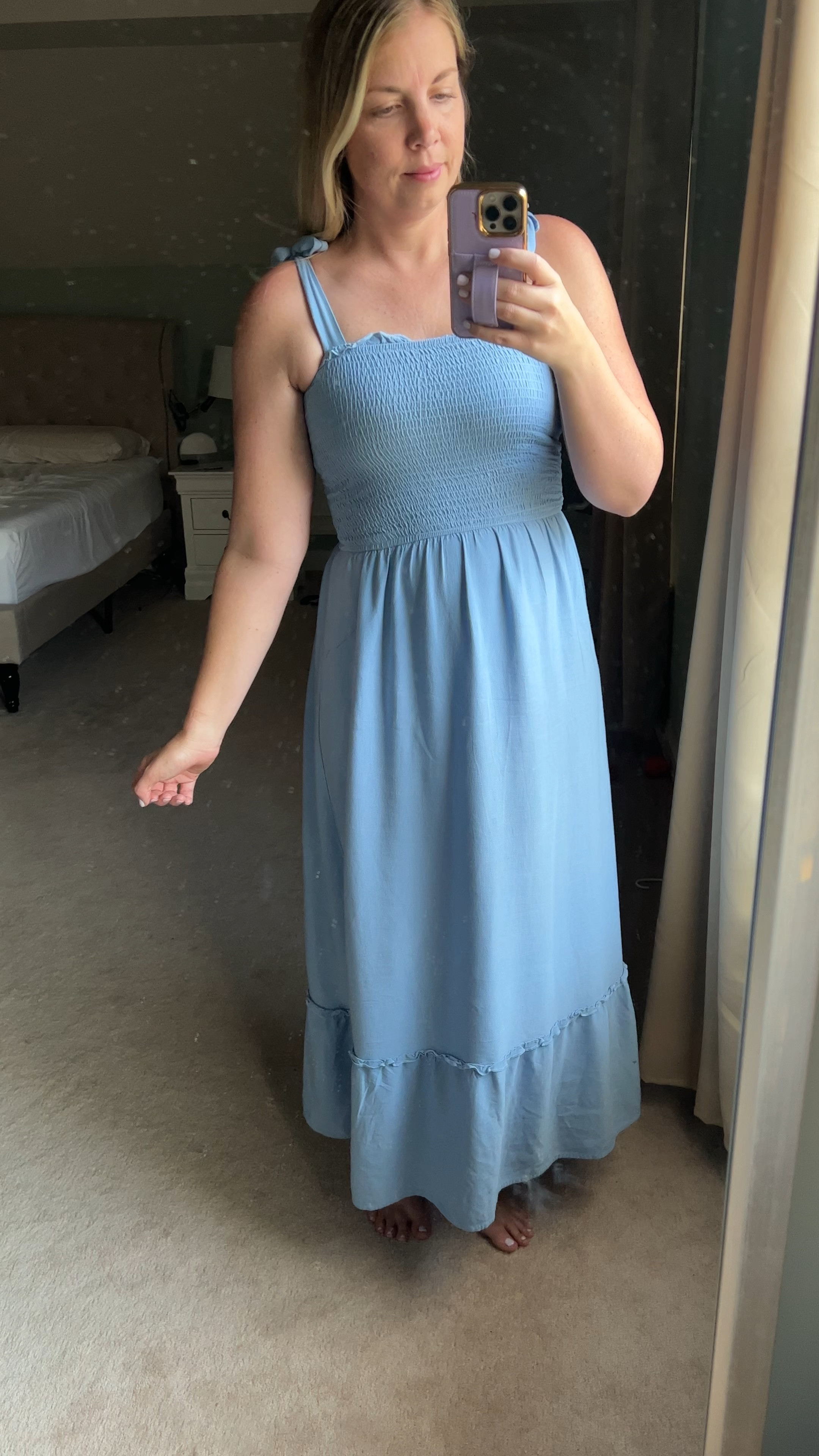 The most flattering Amazon summer dress find! And it's bump/nursing friendly so if you're in your having babies era it won't sit in your closet untouched 😆

#LTKMidsize #LTKFindsUnder50 #LTKVideo