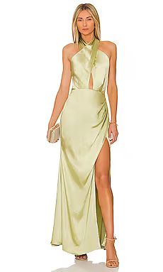 ELLIATT Begonia Maxi Dress in Avocado from Revolve.com | Revolve Clothing (Global)