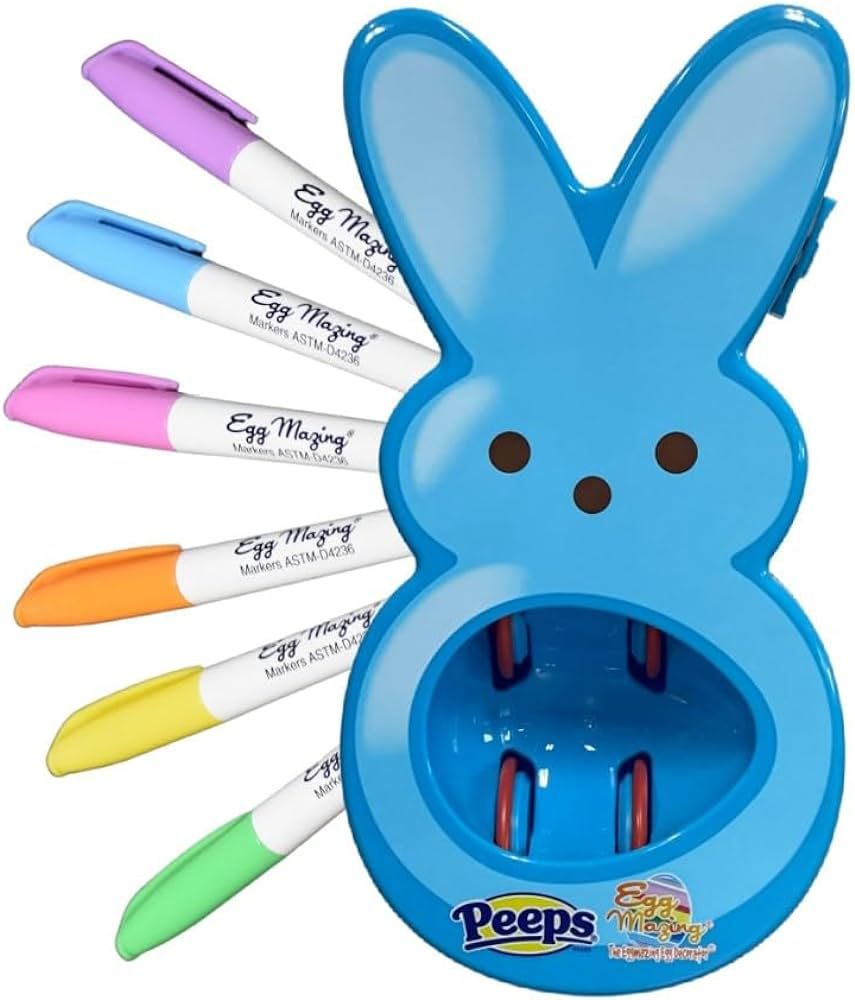 The Eggmazing Easter Egg Decorator - Peeps Bunny - Arts and Craft Set Includes 6 Colorful Markers... | Amazon (US)