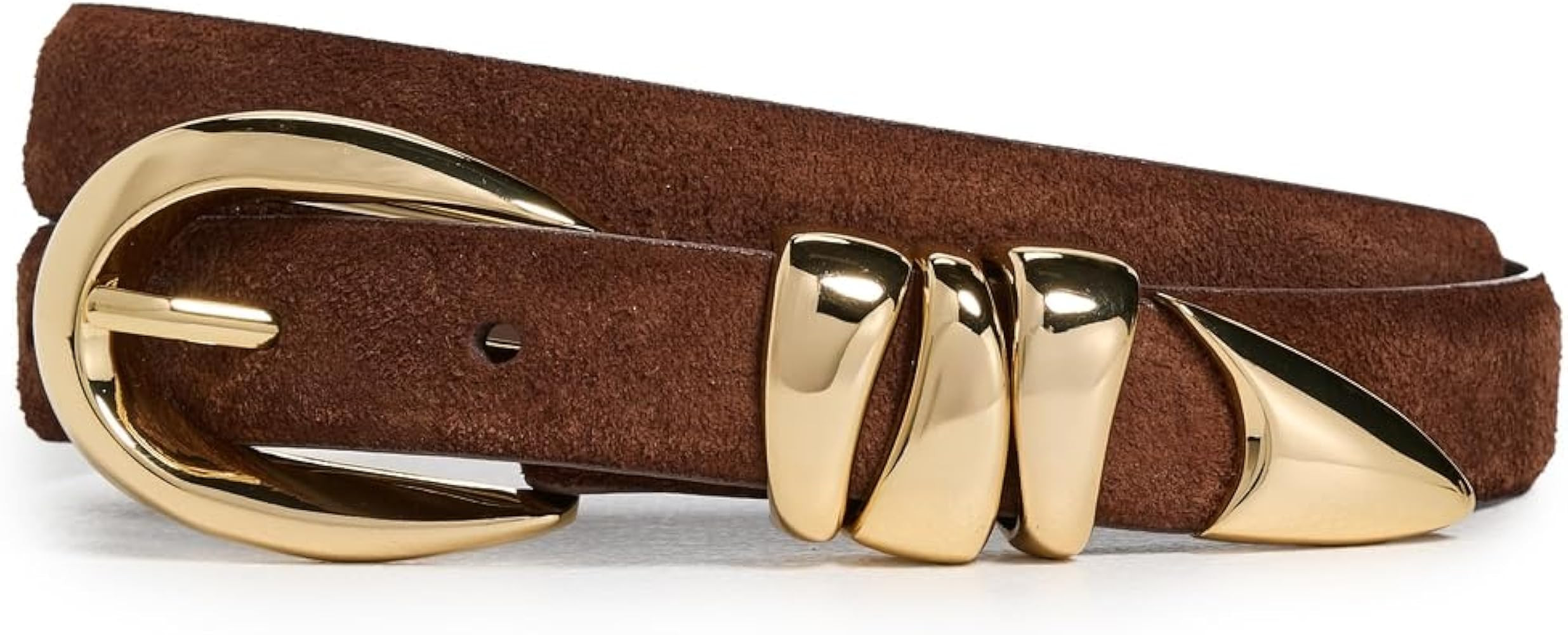 Madewell Women's Triple Metal Keeper Suede Belt | Amazon (US)