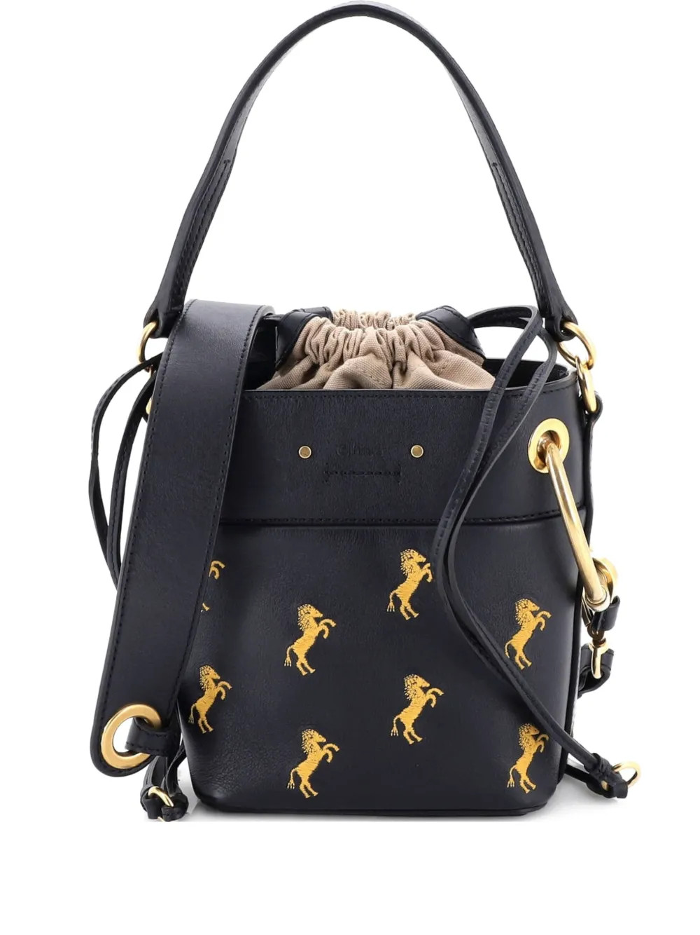 Roy Embroidered Leather Mini bucket bag | Farfetch Global