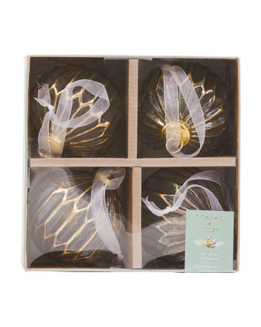 Set Of 4 Glass Ornaments | TJ Maxx