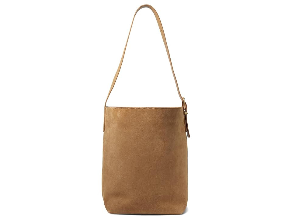 Madewell The Essential Bucket Tote in Suede (Tawny Khaki Suede) Handbags | Zappos