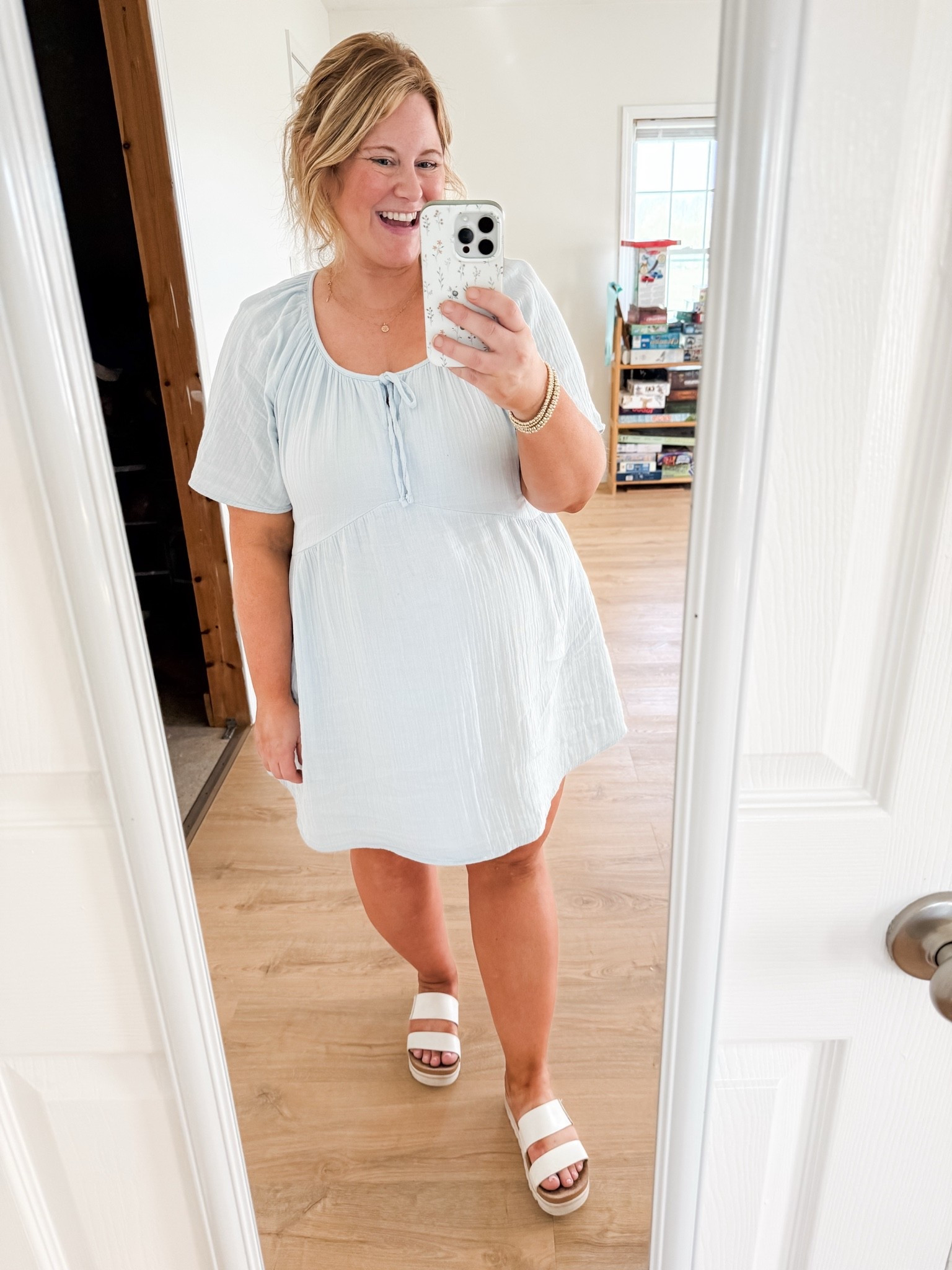 My teacher outfit from Tuesday.  Love this gauze dress for hot days!! Only $10 today!

#LTKMidsize #LTKBump #LTKWorkwear