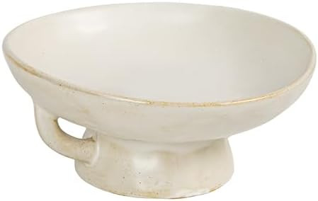 Creative Co-Op Stoneware Bowl w Reactive Glaze, White | Amazon (US)