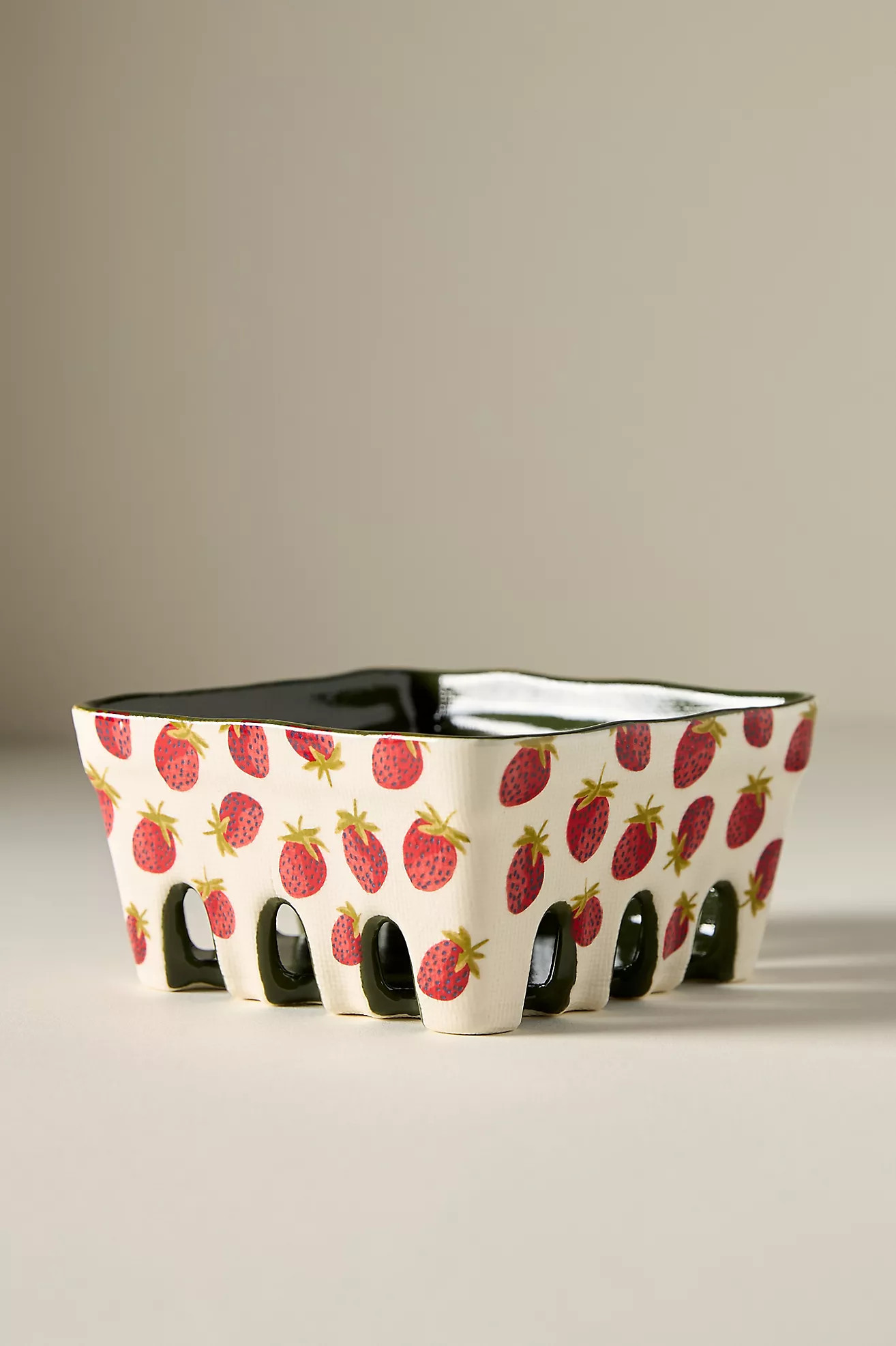 Berry Icon Handpainted Stoneware Berry Basket | Anthropologie (US)
