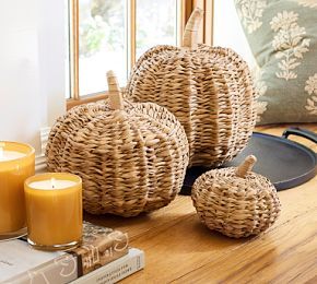 Handcrafted Woven Pumpkin | Pottery Barn CA