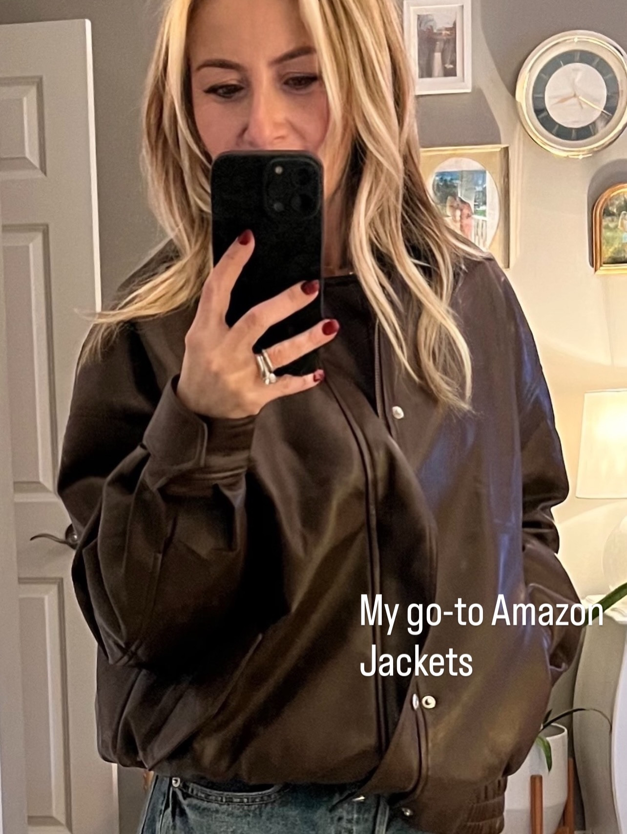 Still in love with these Amazon jacket staples.
Leather, suede bomber, and a cropped trench — all on repeat.

Comment “LINK” for direct access.
#over50andfabulous #over50style #styleatanyage