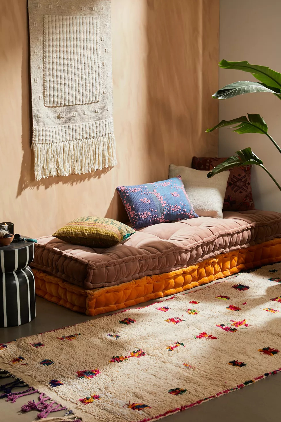 Rohini Velvet Tufted Daybed Cushion | Urban Outfitters (US and RoW)