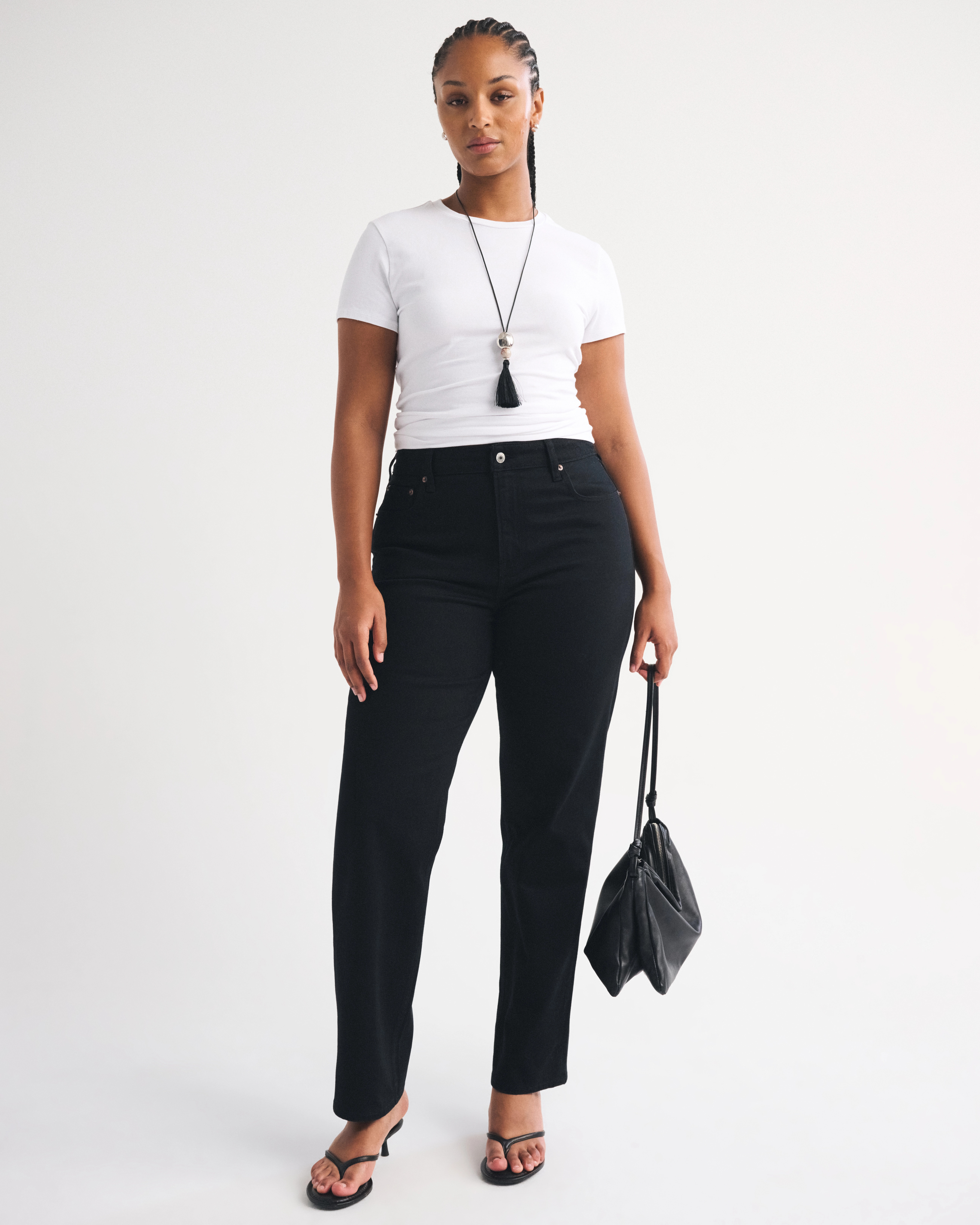 Curve Love No Fade High Rise 90s Straight Jean | Abercrombie & Fitch (US)