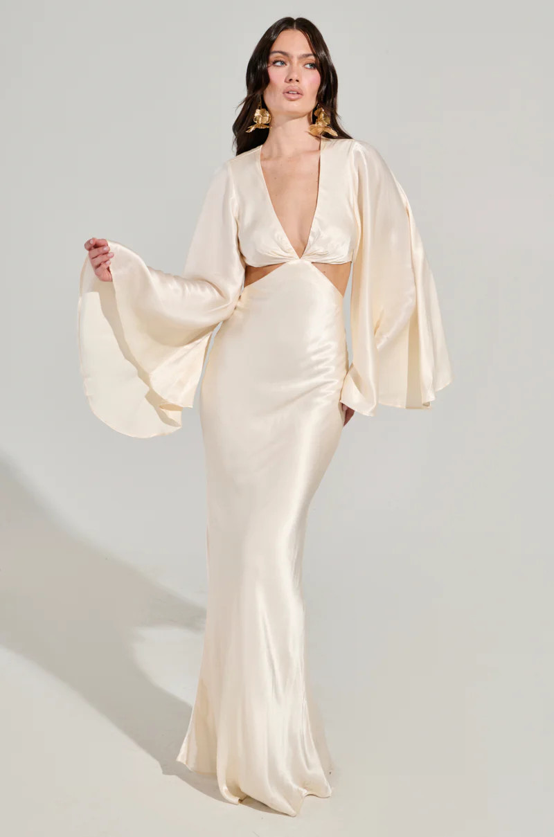 TAYLOR SATIN MAXI DRESS | AKIRA