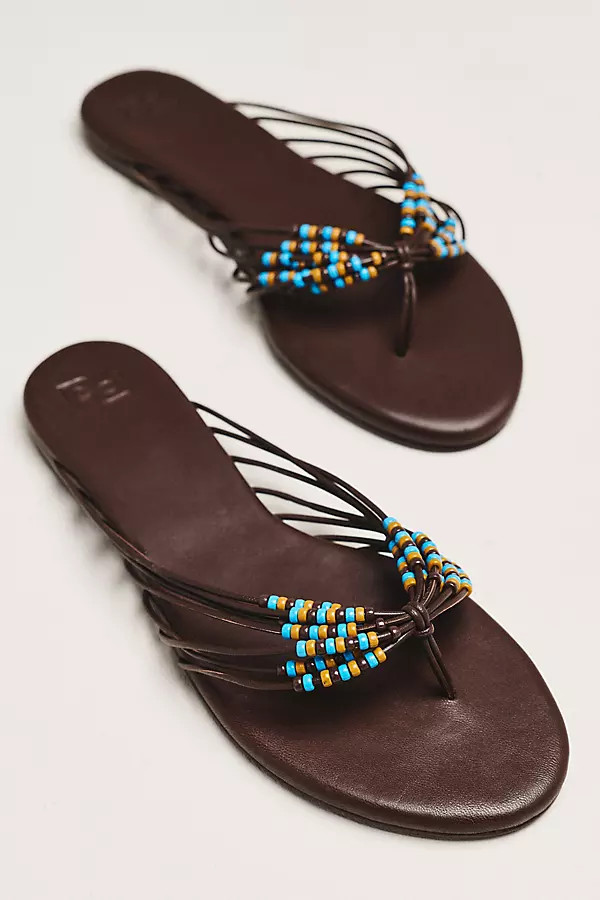 Reformation Jessica Beaded Thong Sandals | Anthropologie (US)