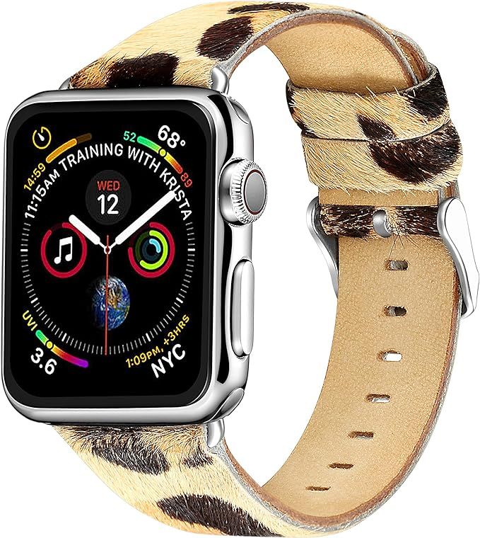 DMMG Compatible with Apple Watch Band 38mm 40mm 42mm 44mm, Horse Leather Replacement Band Compati... | Amazon (US)