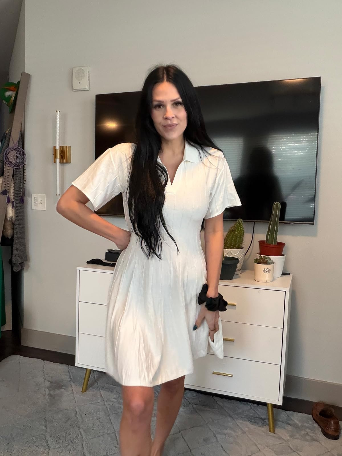 Sweetheart vibes. This adorable pink and white gingham tube top features a ruffled hem and a cinched center, paired with a classic polka-dot mini for a mix-and-match summer look. #GinghamStyle #PinkAesthetic #LTKunder50 

 #LTKdayinmylife #LTKgrwm #LTKootd