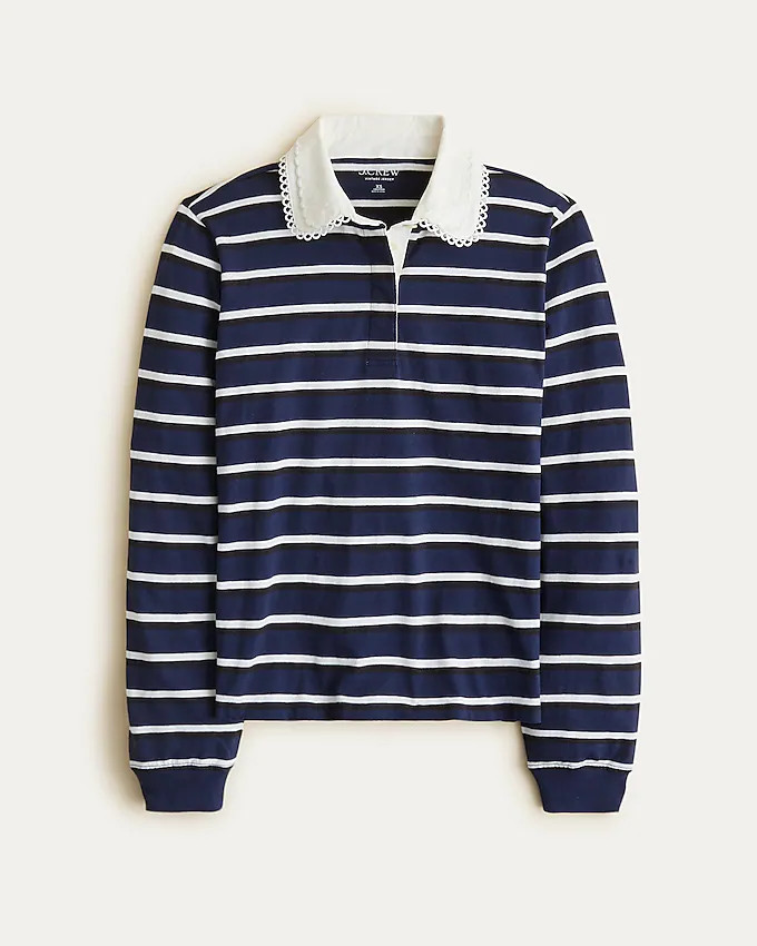 Vintage jersey rugby T-shirt with eyelet collar | J. Crew US