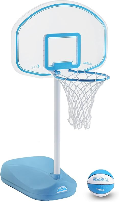 Dunn-Rite Clear Shot Blue Outdoor Adjustable Height Swimming Pool Basketball Hoop Game, Includes ... | Amazon (US)