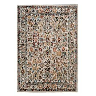 Linon Home Decor Laramie Ivory and Blue 5 ft. x 7.6 ft. Area rug THDR04365 - The Home Depot | The Home Depot