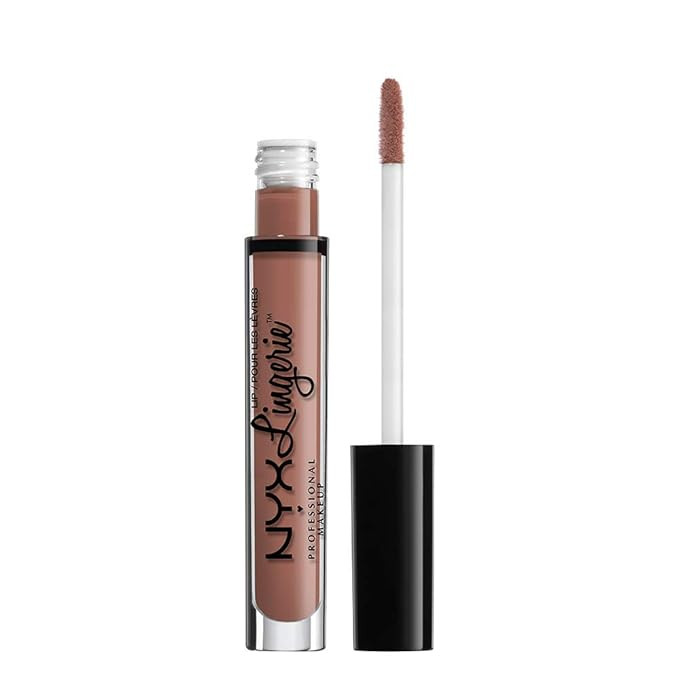 NYX PROFESSIONAL MAKEUP Lip Lingerie Matte Liquid Lipstick - Cashmere Silk (Midtone Beige) | Amazon (US)