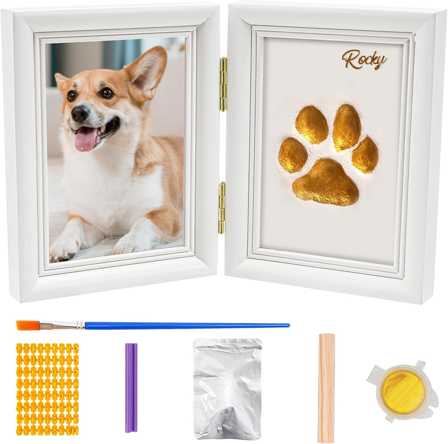 Avont Paw Print Kit with Picture Frame and Imprint Clay, Pawprints Impression Keepsake for Dogs C... | Amazon (US)