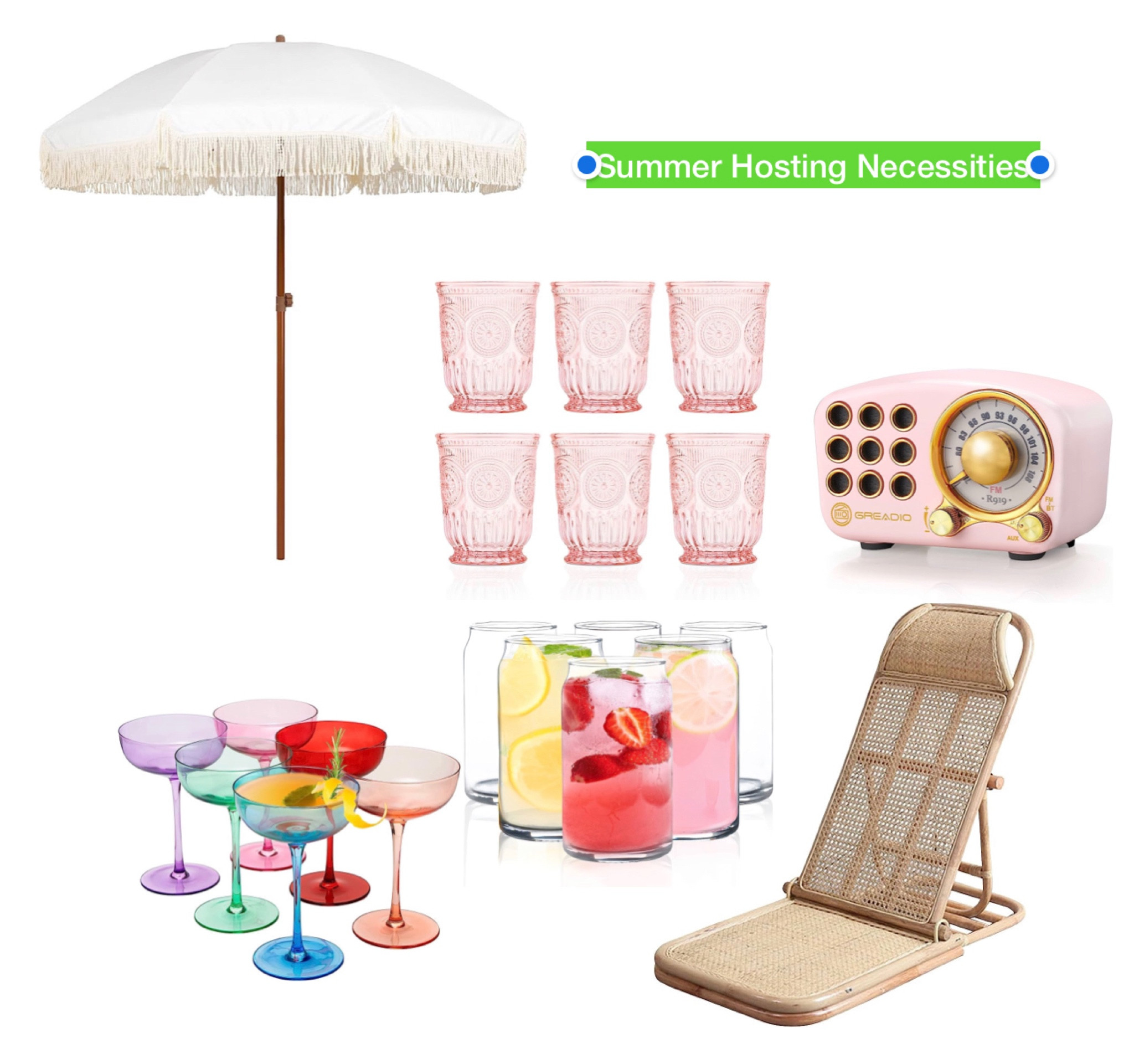 Summer hosting necessities! #summer #party #hosting #summerhosting #summernecessities #amazon #primeday #amazonprimeday #beachchair #umbrella #chair #glassware #cups #speaker #bluetoothspeaker #retrospeaker 

#LTKhome #LTKxPrimeDay #LTKunder50