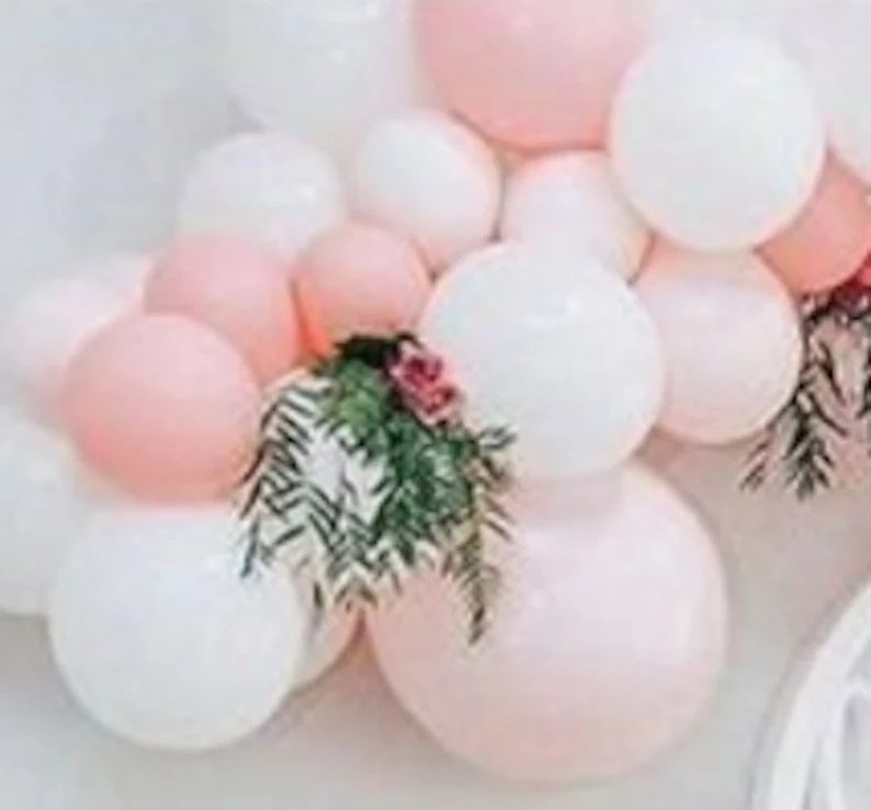125pc Baby Pink & White Balloon Garland Kit-Baby Shower, Bridal Shower, 1st Birthday, Girl's Birt... | Etsy (US)