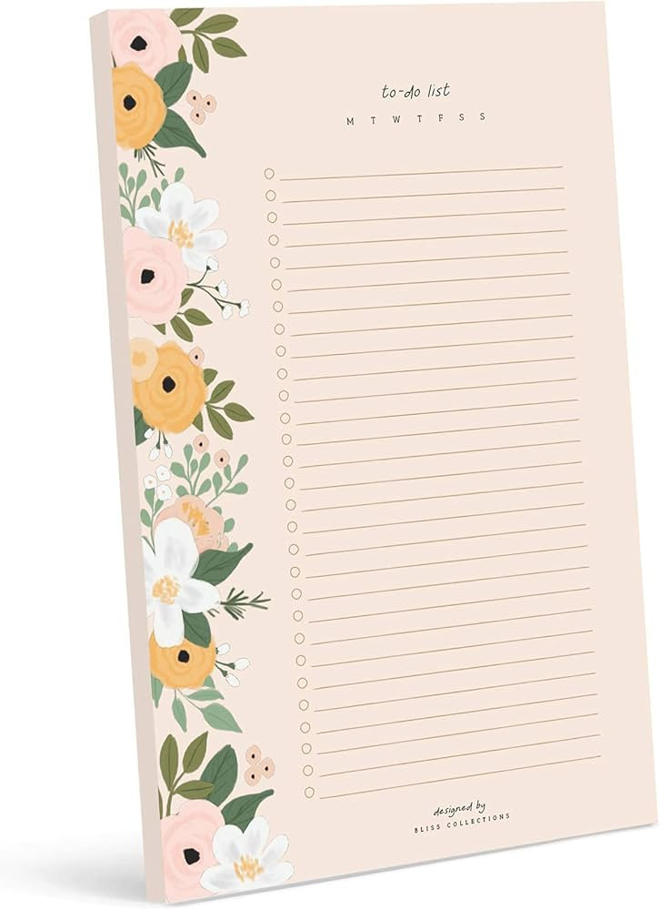 Bliss Collections To Do List Notepad, Blossom, Magnetic Weekly and Daily Planner for Organizing a... | Amazon (US)