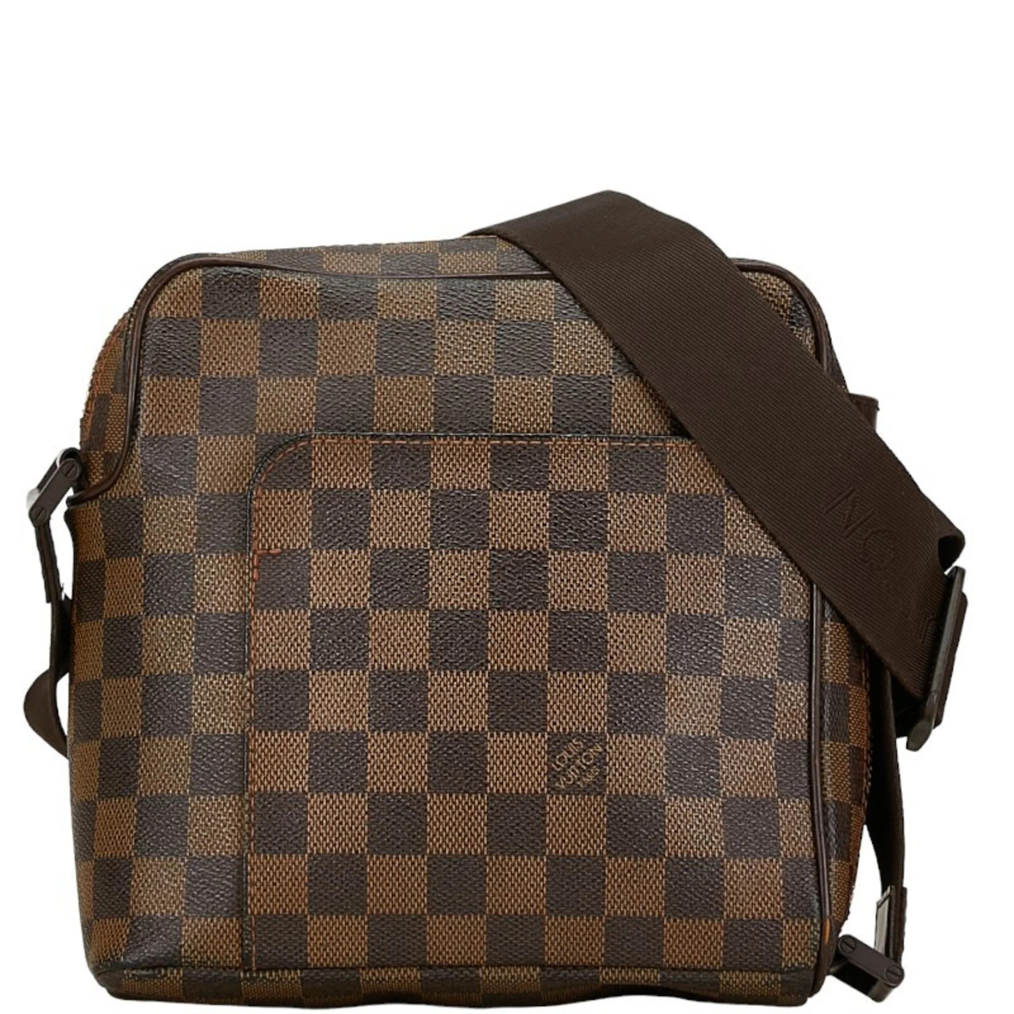 Pre-Owned Louis Vuitton Damier Olaf PM Shoulder Bag N41442 Brown PVC Leather Women's LOUIS VUITTO... | Walmart (US)