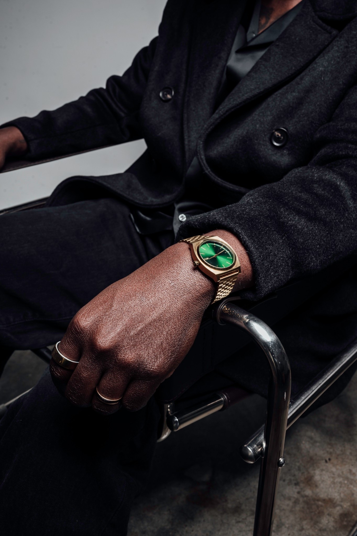 A sophisticated Gold watch with a green dial 

#LTKWorkwear #LTKMens