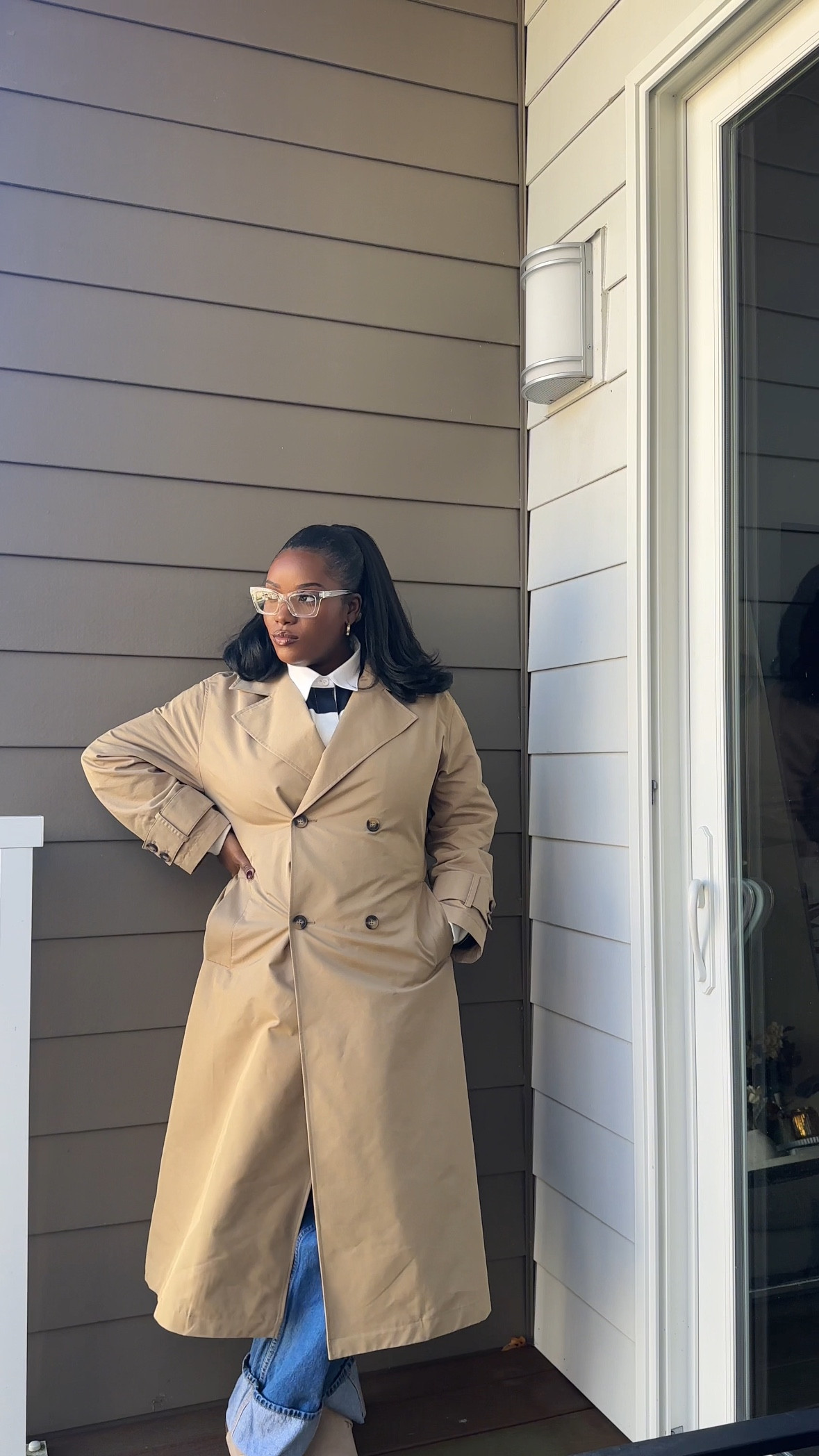 Day 2 “The Coat is the Outfit” Coat is from Zara Code is: 0/8372/277/704/03
Tagging similar jacket from Amazonn