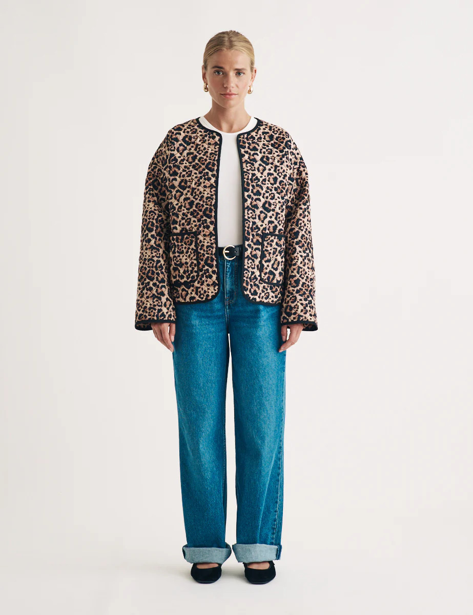 Leopard Print Quilted Jacket | Nobody's Child