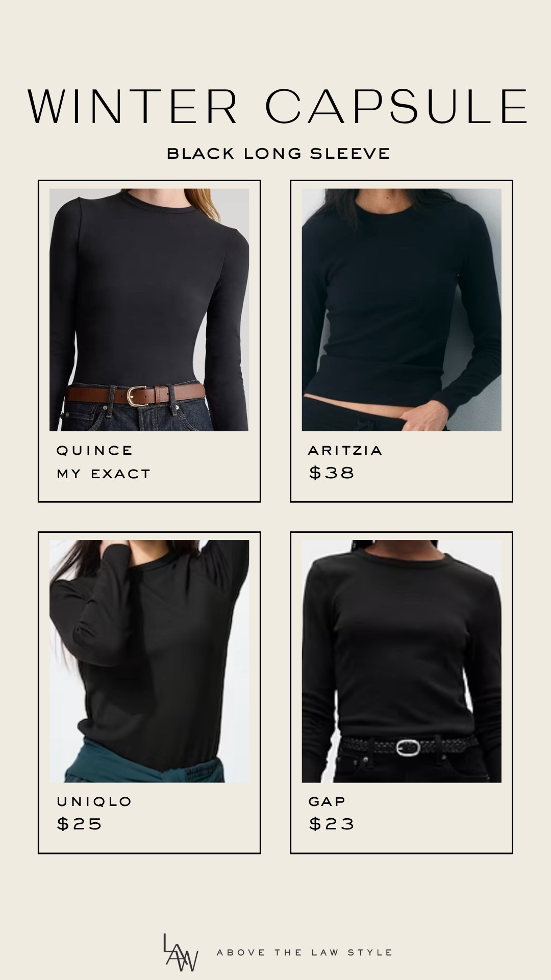 Winter Capsule: Black Long Sleeve

#LTKStyleTip #LTKFindsUnder50 #LTKFindsUnder100