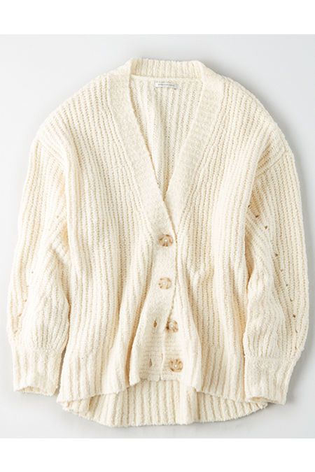 AE Oversized Button Up Cardigan | American Eagle Outfitters (US & CA)
