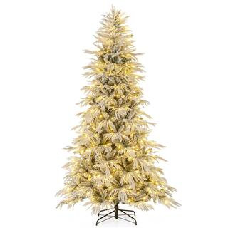 8 FT PreLit Artificial Christmas Tree with 1108 PE PVC Branch Tips & 450 LED Lights | The Home Depot