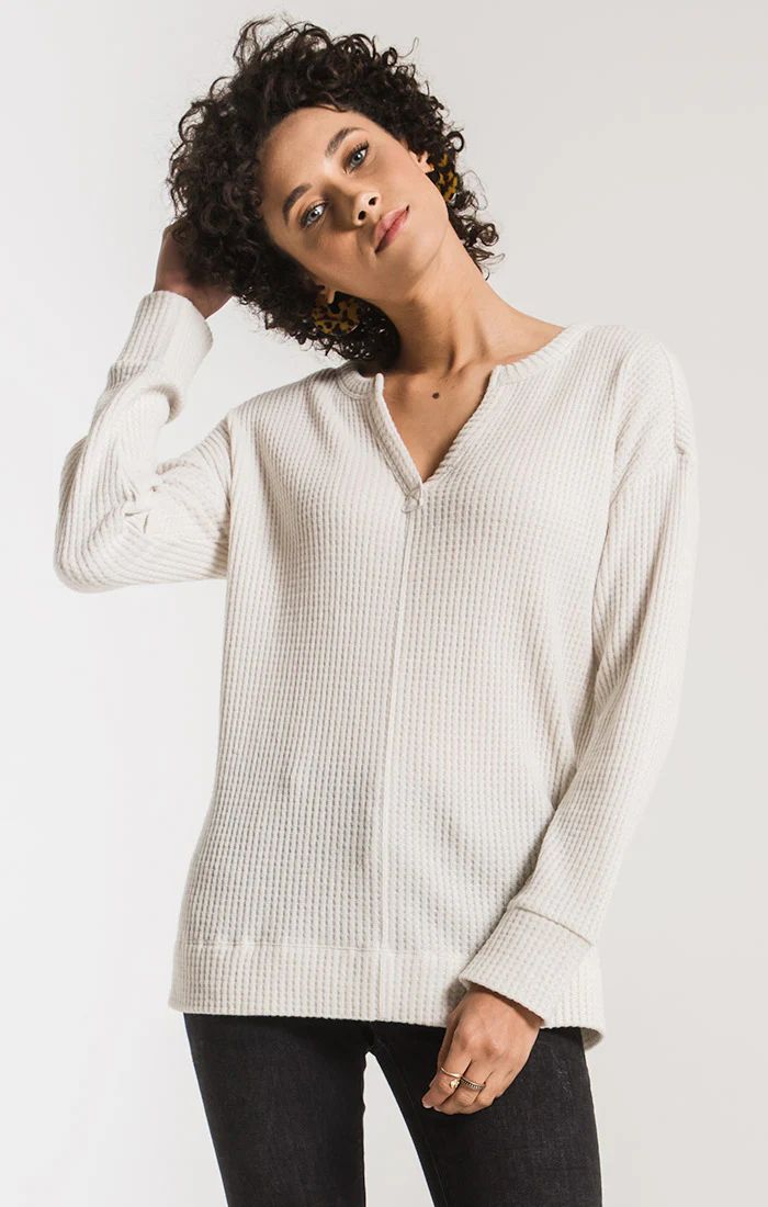 The Waffle Thermal Split Neck Top | Z Supply