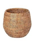 KOUBOO La Jolla Coco Rattan Bowl, Honey-Brown, Small Planter | Amazon (US)