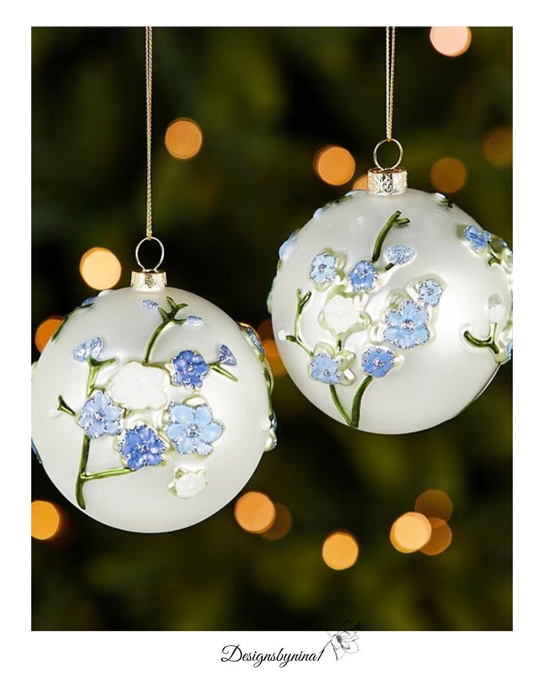 The prettiest blue & white Christmas ornaments!✨

#LTKHome #LTKSeasonal