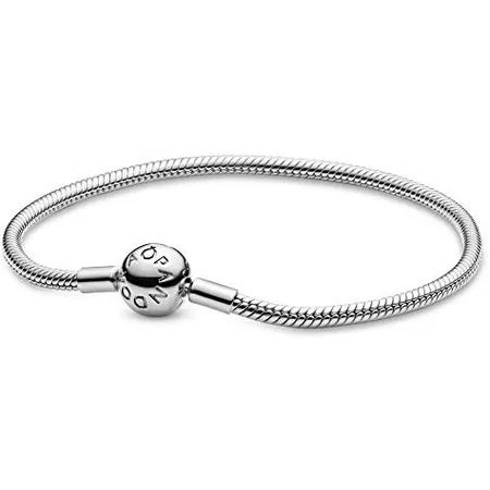 Pandora Jewelry Smooth Moments Snake Chain Charm Sterling Silver Bracelet | Walmart (US)