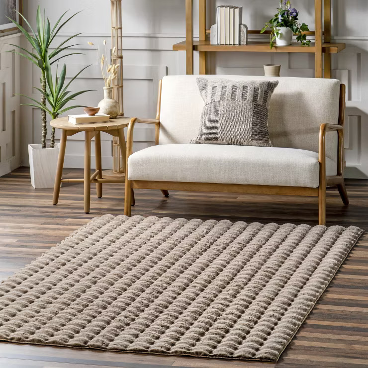 nuLOOM Jeni Solid Faux Rabbit Machine Washable Area Rug | Target