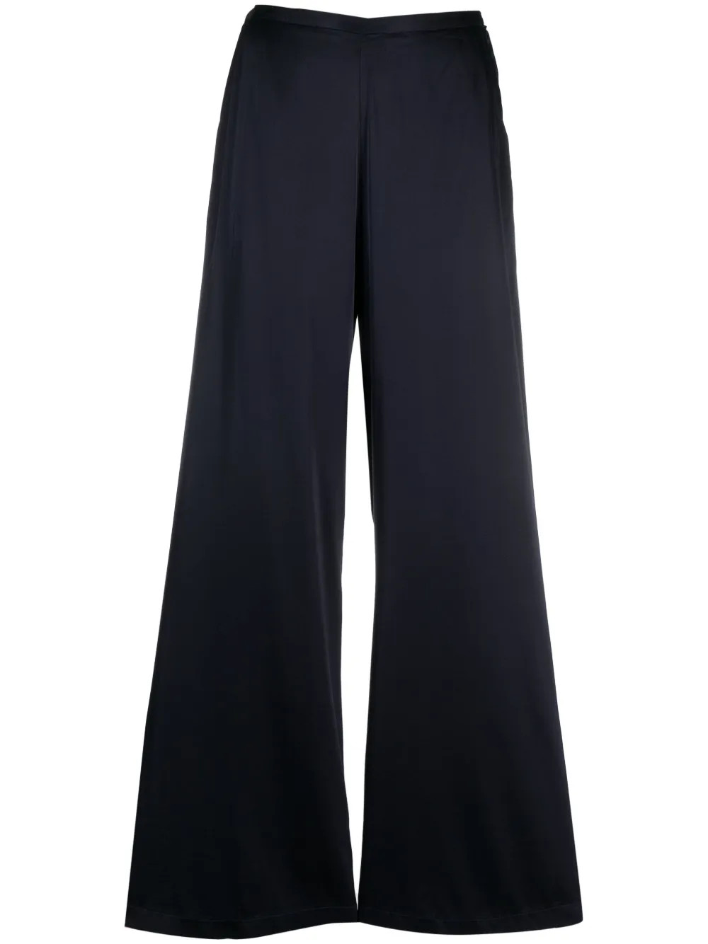satin-finish wide-leg trousers | Farfetch Global