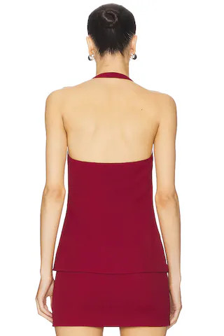 Natalyna Vest in Burgundy | Revolve Clothing (Global)