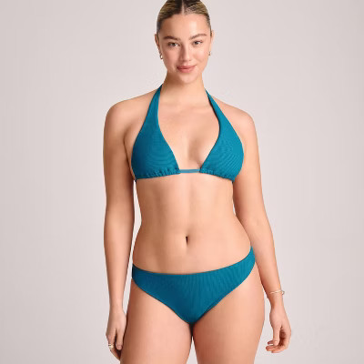 Vitamin A Women's Textured Jade Convertible Bikini Top - Blue | Target