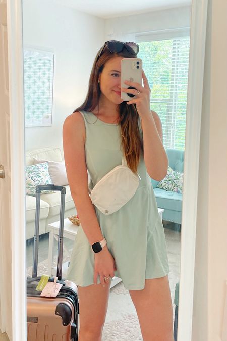 4 women chased me down in Trader Joe’s to know where I got this, so you know it’s good!! 🫶🏻 Halara Tennis Dress with Lululemon Everyday Belt Bag 

#LTKU #LTKtravel #LTKFitness