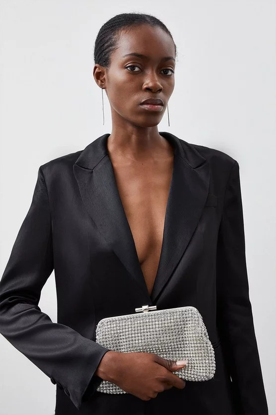Rhinestone Clutch Bag | Karen Millen UK + IE + DE + NL