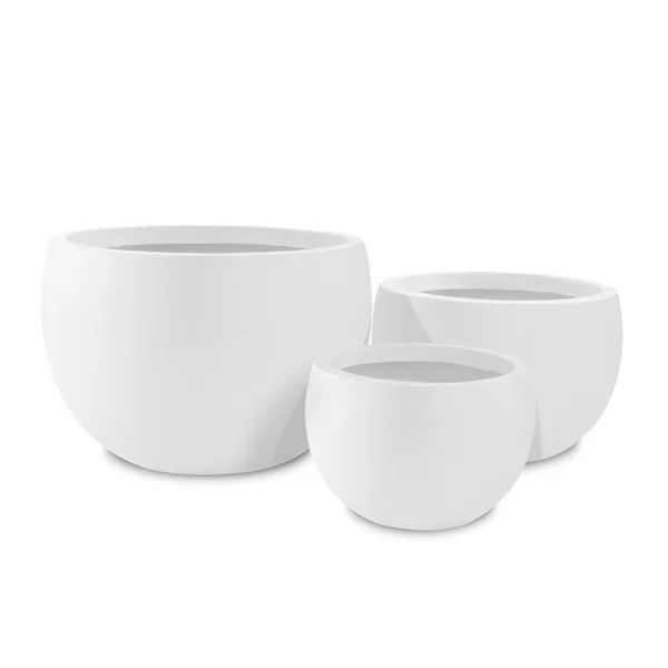 Rihamna 3-Piece Concrete Pot Planter Set | Wayfair North America