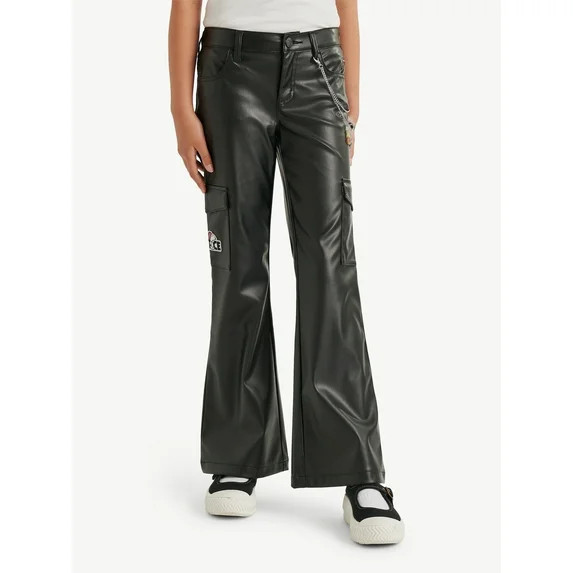 Justice x Snoopy Girls Pleather Flare Cargo, Sizes XS - XLP | Walmart (US)