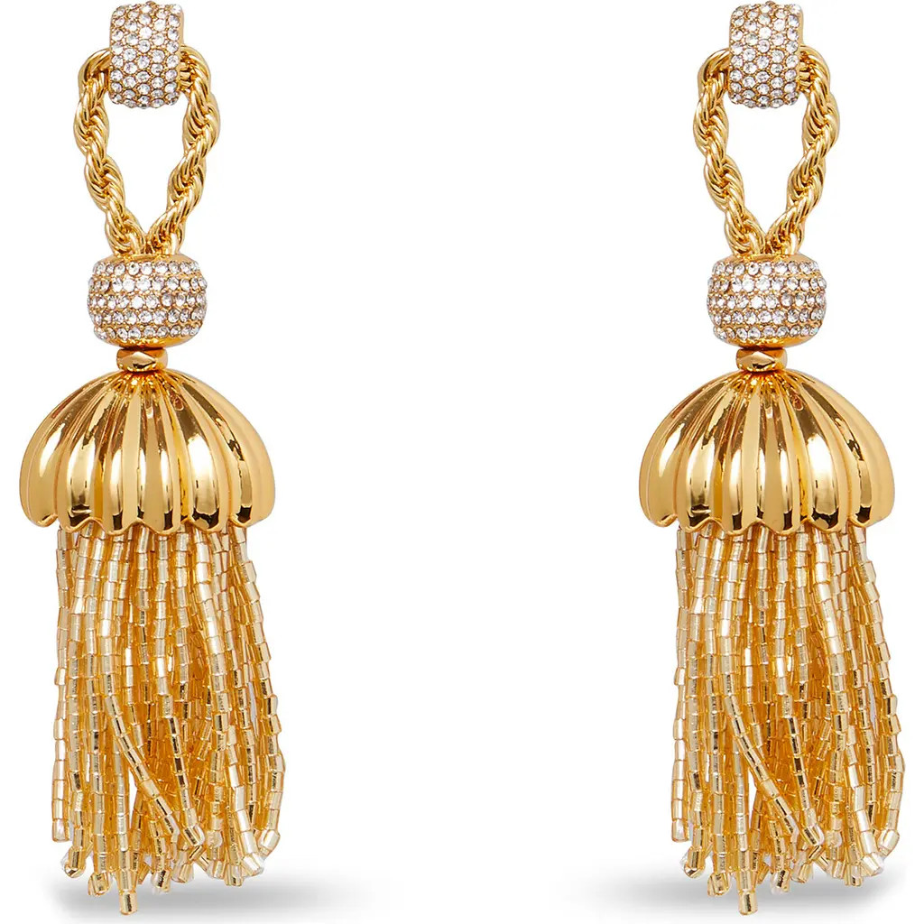 Lele Sadoughi Chateau Rope Tassel Drop Earrings in Gold at Nordstrom | Nordstrom