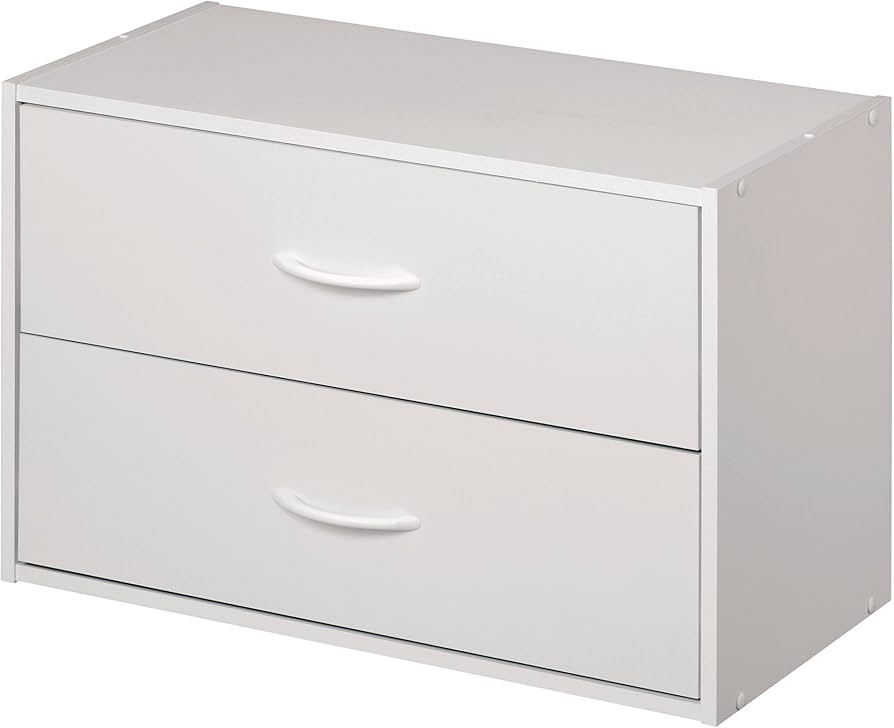 ClosetMaid 1566 Stackable 2-Drawer Horizontal Organizer, White | Amazon (US)