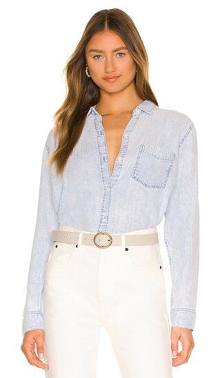 Ingrid Button Up in Light Acid Wash | Revolve Clothing (Global)