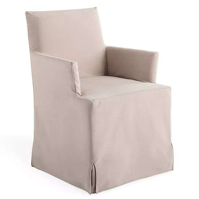 Bee & Willow™ Home Slipcovered Arm Chair in Natural | Bed Bath & Beyond