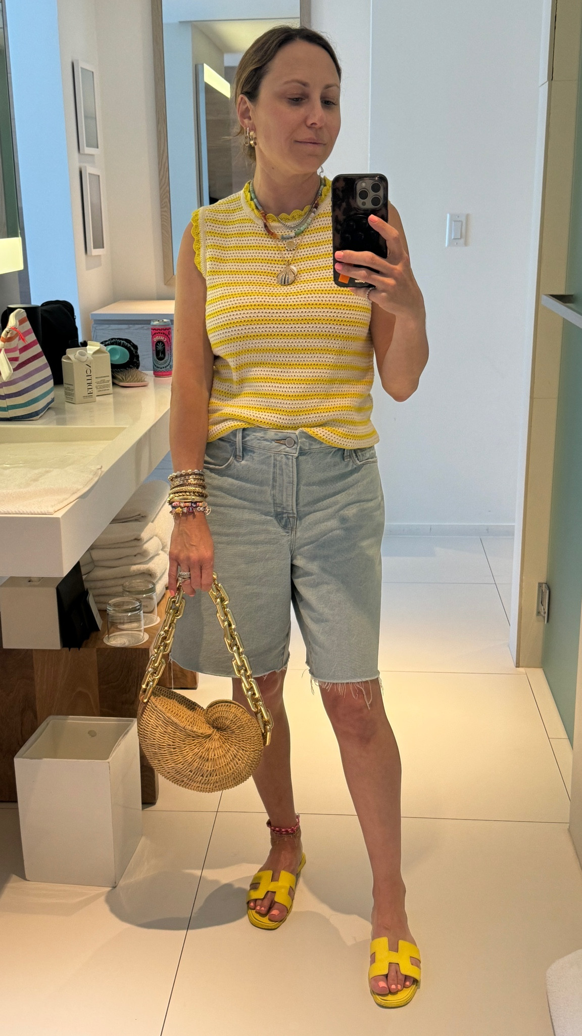 Quick change for a casual dinner.  Living in Bermuda shorts all summer long! 

#LTKSaleAlert #LTKTravel #LTKItBag